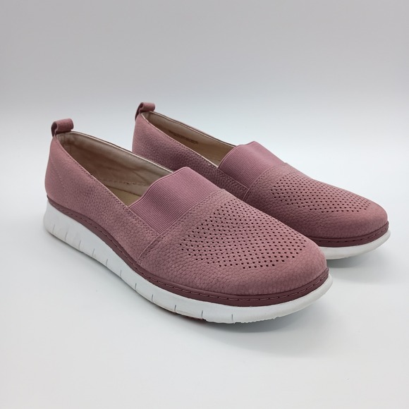 Vionic Shoes - Vionic Roxan Nubuck Slip On Sneakers Dusty Rose Pink Womens 10 Wide